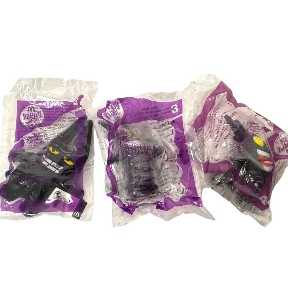 Mcdonald's Happy Meal‎ Toys Lot of 3 Catsratch Plush Mr Blick Elasti Blick FFT2